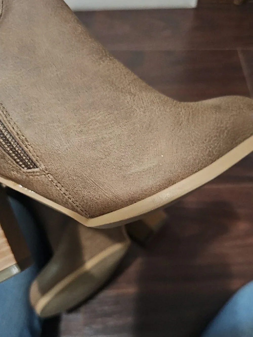 Over-The-Knee Lace-Up Block Heel Boots in Taupe